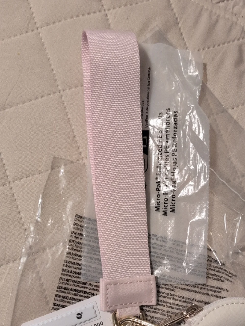 lululemon athletica Pink and Cream Dual Pouch Wristlet - Picture 3 of 5